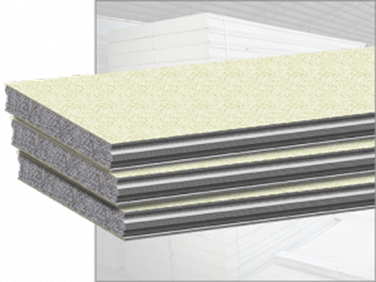 Layered construction of QUICKPANEL lightweight wall panel