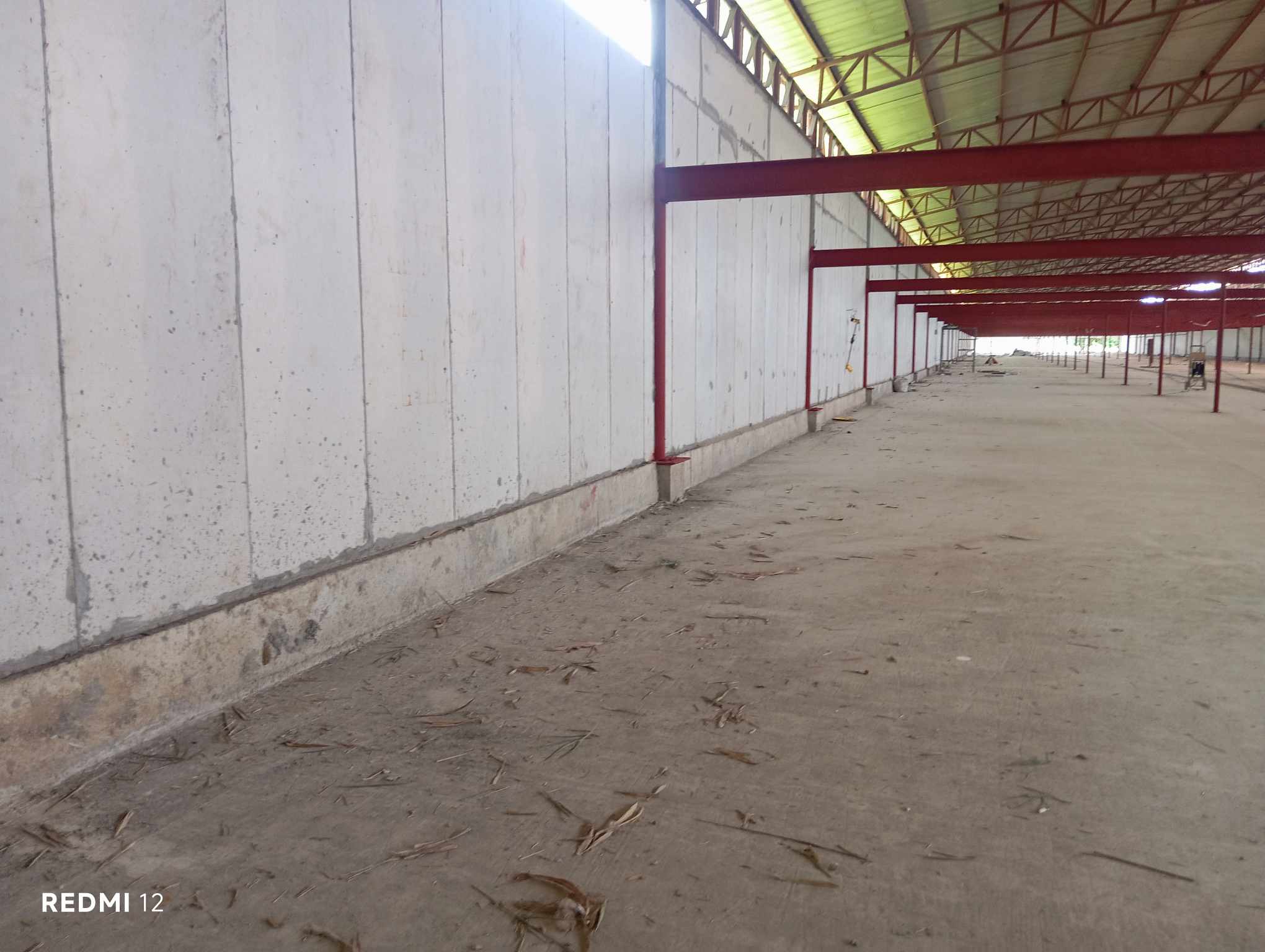 QUICKPANEL wall installation beneath structural steel framing