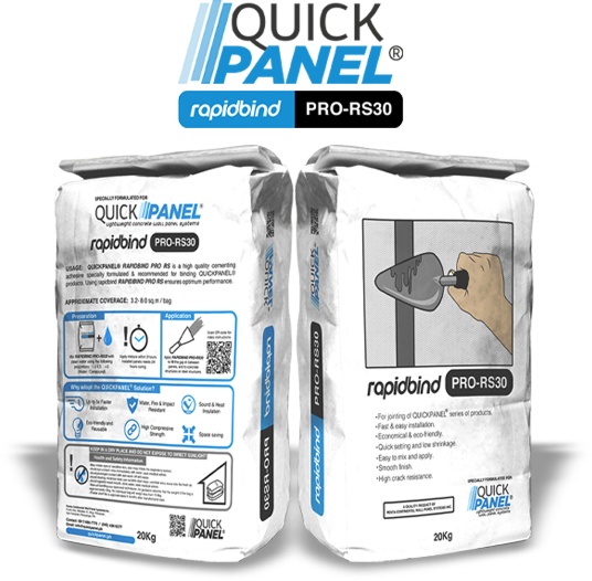 Rapidbind adhesive for QUICKPANEL wall installation